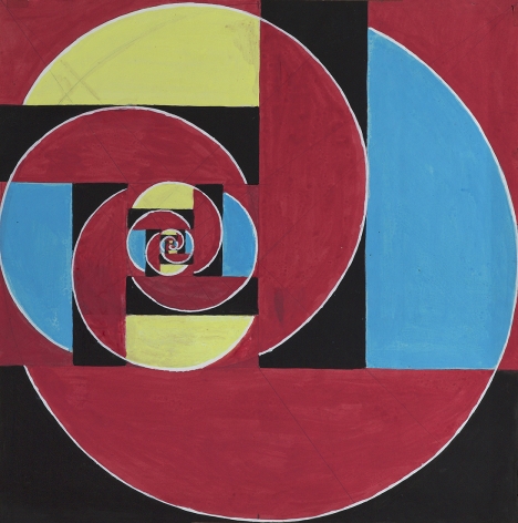 Benny Collin (1896-1980), Untitled (Abstraction in Red, Black, Blue, and Yellow)