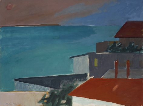 Herman Maril (1908-1986), Evening Rooftops, Provincetown, 1969