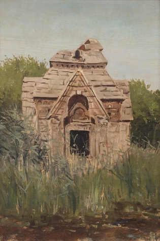 Lockwood de Forest (1850-1932), Ruins, Jungle, Pandrethan, Kashmir&nbsp; 