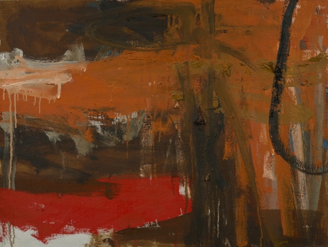 abstraction with red and orange