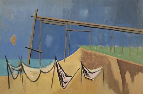 Herman Maril (1908-1986), Pier and Nets: a double-sided work